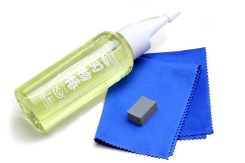 Yoshihiro 100% Pure Tsubaki Japanese Knife Maintenance Oil 3.4oz(100ml) with Complimentary Sabitori Rust Eraser and Microfiber Cloth