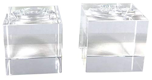 Amlong Crystal Cube Stand for up to 80mm Ball 2 Pack