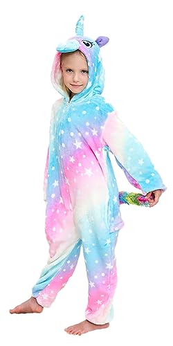 UDERUI Kids Unicorn Onesie Pajamas One-Piece Cosplay Costume Animal Sleepwear Girls And Boys