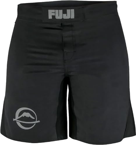 FUJI Baseline Grappling & Fight Shorts for MMA, Judo, Jiu-Jitsu, BJJ and more, Black, Size 34