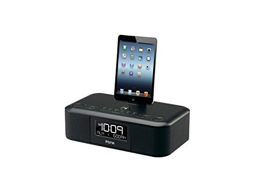 iHome iDL95 Dual Charging Stereo FM Clock Radio with Lightning Dock and USB Charge / Play for iPad, iPhone, iPod OPEN BOX