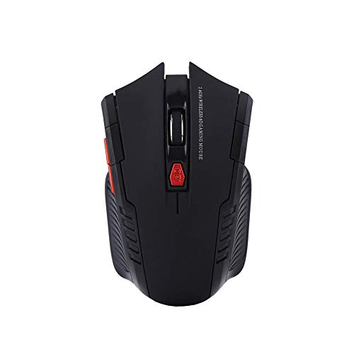 2.4Ghz Wireless Mouse, Mini Portable Mice Optical Gaming Mouse with USB Wireless Receiver 6 Programmable Buttons Mice for PC Laptop (Black)