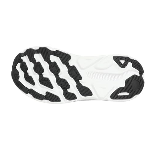 Hoka Men's Clifton 9 Sneaker, Black/White, 10.5
