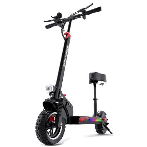 EVERCROSS H5 Electric Scooter, Electric Scooter for Adults with 800W Motor, Up to 28MPH & 25 Miles-10'' Solid Tires, E-Scooter with Seat & Dual Braking