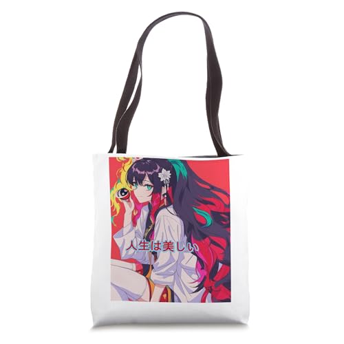 Artistic Magical Anime Girl With Purple Hair Relaxing Tote Bag