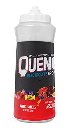 Quench Gum Bottle, Electrolytes Sports Chewing Gum, Assorted Fruity Flavors, 8oz, 50 count