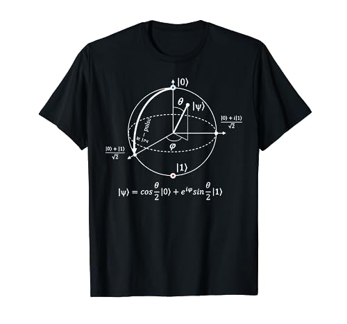 bloch sphere of quantum information, physics and science T-Shirt