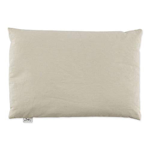Bucky 100% Cotton Buckwheat Filled Pillow Collection, 1 Count (Pack of 1), Natural Twill