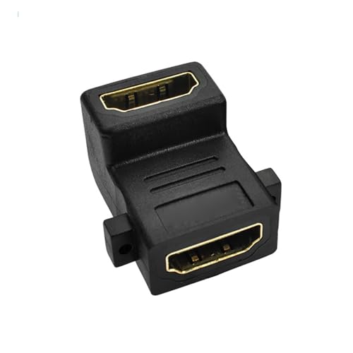 PriaRi HDMI Female to HDMI Female Angle of 90 Degrees Wall Plate Adapter Connecter Computer Accessories