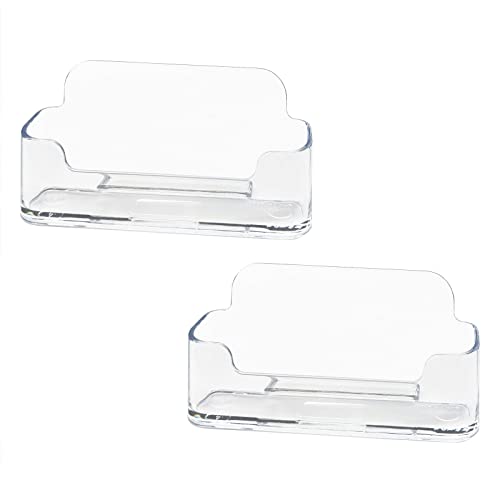 Acrylic Business Card Holder for Desk, Clear Plastic Business Cards Display Holders Stand, Fits 30-50 Business Cards