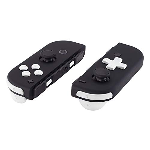 White D-pad ABXY Keys SR SL L R ZR ZL Trigger Buttons Springs, Replacement Full Set Buttons Fix Kits for Nintendo Switch & Switch Oled Joycon (D-pad ONLY Fits for eXtremeRate Joycon D-pad Shell)