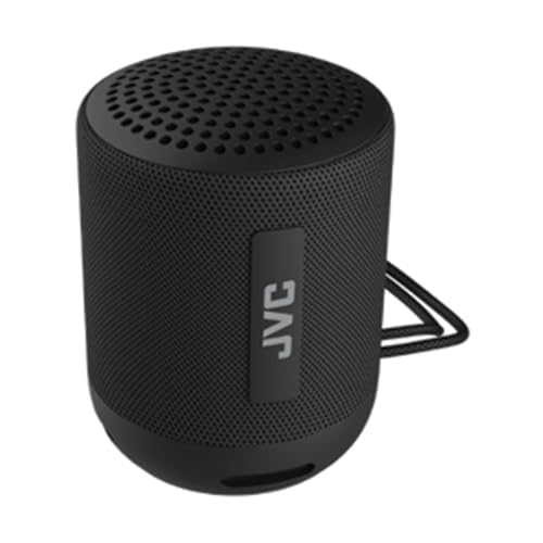 JVC Portable Gumy Plus Wireless Speaker with 45mm Driver for Powerful Surround Sound, Bluetooth 5.3, Lightweight, TWS Capability, USB-C, AUX in, up to 16-Hour Battery Life - SPSG2BTB (Black)
