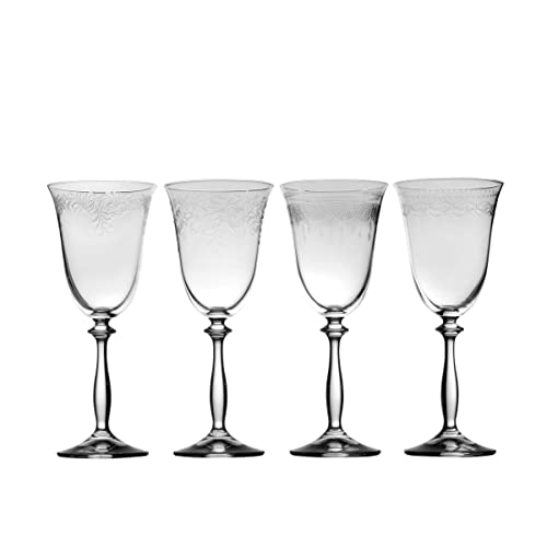 Mikasa Amelia White Wine Glasses, Set of 4, 9.5-Ounce, Clear