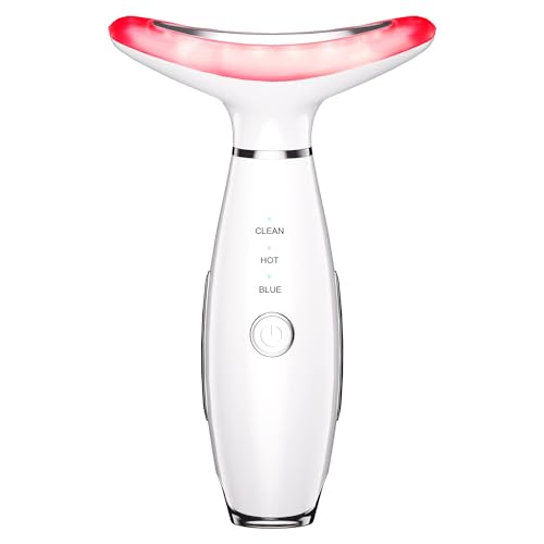 3-in-1 Beauty Massager for Face and Neck, Based on Triple Action LED, Thermal, and Vibration Technologies for Skin Care,Improve,Firm,Tightening and Smooth