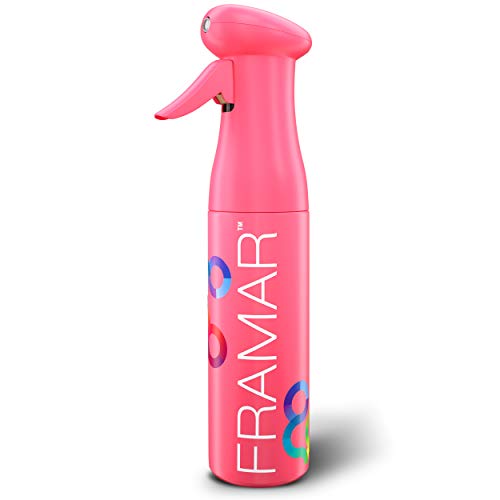 FRAMAR Pink Premium Hair Spray Bottle Continuous Mist, Water Spray Bottle For Face & Hair, Atomizer & Plant Mister Spray Bottle