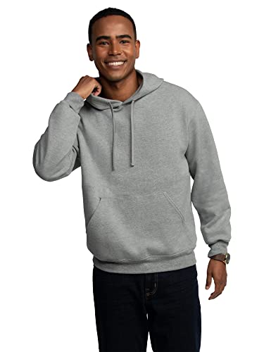 Fruit of the Loom Men's Eversoft Fleece Sweatshirts & Hoodies, Pullover-Grey Heather, Medium