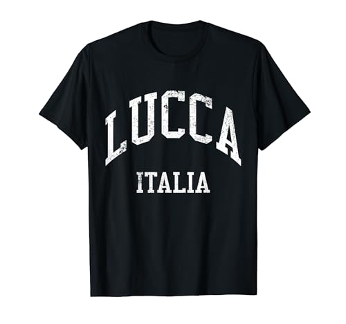 Lucca Italia Italy Retro 70s College Sports Style T-Shirt
