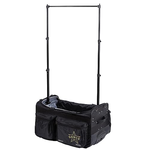 Elite Dance Gear 28 Inch Dance Bag with Garment Rack, Dance Costumes Garment Bags for Travel, Garment Duffle Bag for Dancer, Competition Bag with Wheels (Non-foldable)