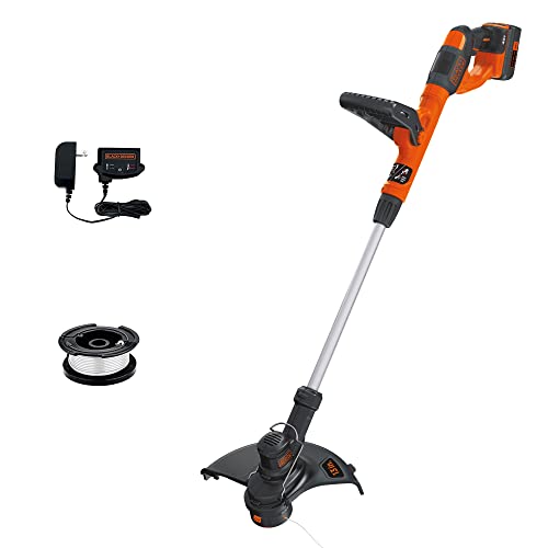 Black+Decker 40V MAX String Trimmer and Edger Kit, Cordless, 13 inch, 2-in-1, Battery and Charger Included (LST140C)