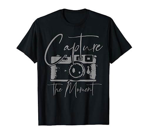 Photographer Gift Capture The Moment Vintage Camera T-Shirt