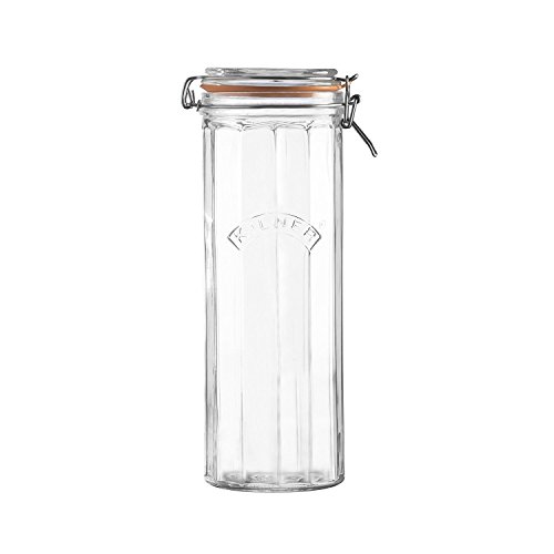 Kilner Facetted Clip Top Glassware Jar, Airtight Seal for Pickling, Preserving, and Storing, 74-1/2-Fluid Ounces