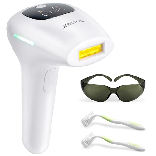 XSOUL At-Home IPL Hair Removal for Women and Men Hair Removal 999,999 Flashes Painless Hair Remover on Armpits Back Legs Arms Face Bikini Line