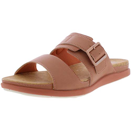 Clarks womens Step June Tide, Dark Peach Synthetic, 9.5