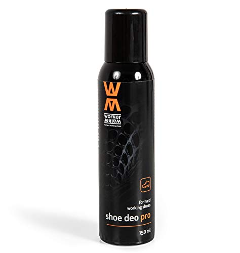 Shoe Deodorant For Work Boots Shoes With Menthol Cooling Effect, Powerful Deodorizer, Odour Eating Spray, Shoe Deo Pro by WalkerWorker, 150 ml - 5.07 fl. Oz.