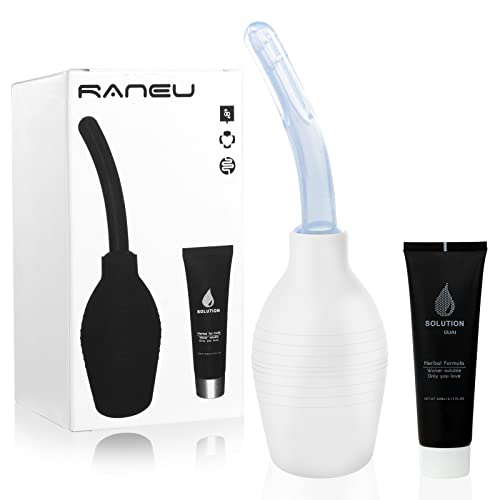 RANEU Enema Bulb Kit with Lube Anal Douche Superior Materials Douche for Men Women Made of Comfortable Material