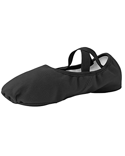 Stelle Ballet Shoes for Women Pink Adult Ballet Slippers Highly Stretch Canvas Dance Yoga Shoes Zapatillas de Ballet(Black,7.5MW)