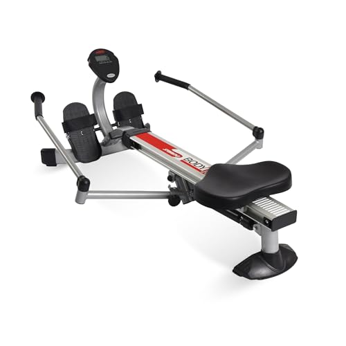 Stamina BodyTrac Glider 1050 Hydraulic Rowing Machine with Smart Workout App - Rower Workout Machine with Cylinder Resistance - Up to 250 lbs Weight Capacity