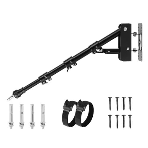 Selens Wall Mount Triangle Boom Arm 39.37inch/100cm, Ring Light Mount Support 180°Flexible Rotation for Studio Video Light, Monolight, Photography, Softbox, Reflector