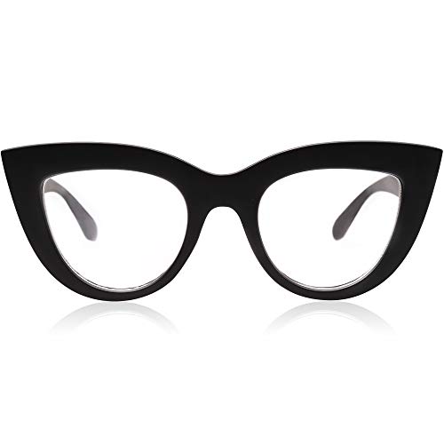 SOJOS Retro Vintage Cat Eye Blue Light Blocking Glasses for Women Computer Glasses SJ2939, Black/Anti-Blue Light