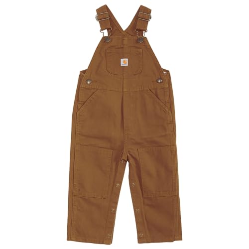 Carhartt Baby-boys Infant Washed Duck Bib Overall, Brown, 18 Mo.