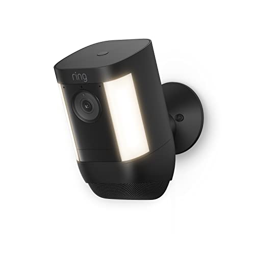 Ring Spotlight Cam Pro, Battery | 3D Motion Detection, Two-Way Talk with Audio+, and Dual-Band Wifi (2022 release) - Black