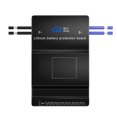 Jikong Smart 0.4A-2A Active Balance 3S-24S Li-ion String 40A-200A Continuous Charge Lifepo4 BMS with Built-in Bluetooth PCB BMS Protection Board for Li-Ion Lifepo4 LTO Battery Pack (B2A24S15P)