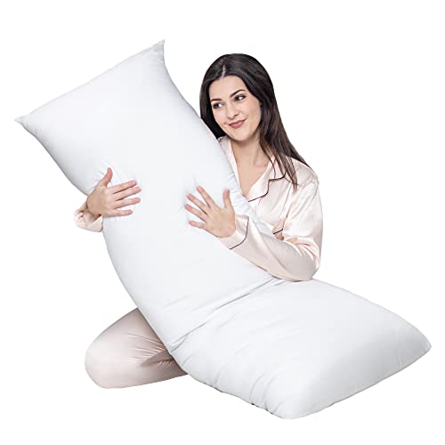 Cosybay Soft Large Body Pillow Insert – Long Sleeping Breathable Bed Pillow – Full Body Pillow Insert -20×54 Inch