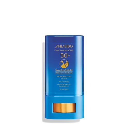 Shiseido Clear Sunscreen Stick SPF 50+ - Invisible Broad-Spectrum Face Sunscreen - Wear Under & Over Makeup - Lightweight Formula - All Skin Types