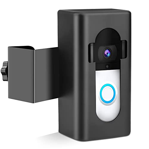 Anti-Theft Video Doorbell Door Mount, Doorbell No-Drill Mount Fit for Most Video Doorbell, Ring Doorbell Holder for Apartment Door, for Video Doorbell 1/2/3/3 Plus/4/Pro/2021(2020 Release) (Black)