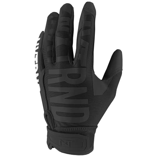 Nxtrnd G1 Men's Football Gloves, Adult Sticky Receiver Gloves (Black, Medium)