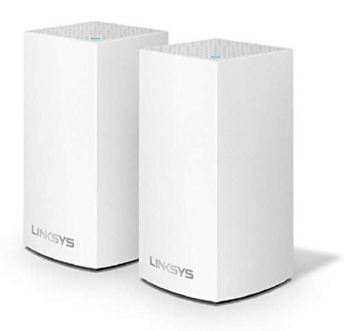 Linksys Velop Mesh Home WiFi System, 3,000 Sq. ft Coverage, 20+ Devices, Speeds up to (AC1300) 1.3Gbps - WHW0102