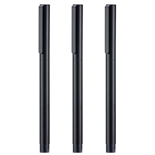 3PCS Jinhao 65 Black Fountain Pen Set, Iridium Ultra Fine & Extra Fine & Fine Nib, Smooth Writing Pen with Converter Set