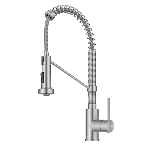 Kraus KPF-1610SFS Bolden 18-Inch Commercial Kitchen Faucet with Dual Function Pull-Down Sprayhead in all-Brite Finish, Spot Free Stainless Steel