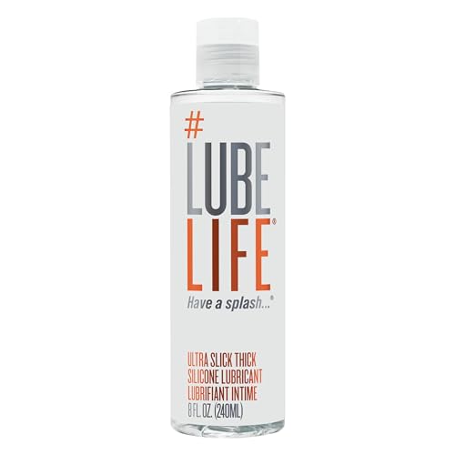 #LubeLife Ultra Thick Slick Silicone-Based Lubricant, Water Resistant, Thick Silicone Lube for Men, Women and Couples, 8 Fl Oz