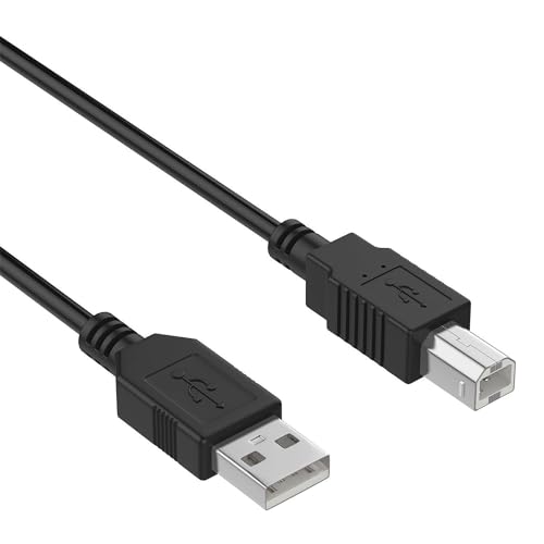 FASPKOW 6ft USB 2.0 PC Data Sync Cord Cable for HP DeskJet 450 5150 5440 200Cci 712 959C 832 1220C 3915 933C 782C 800 810c 935 990C 990cm 990cxi 995C 890CSE Inkjet Printer Series