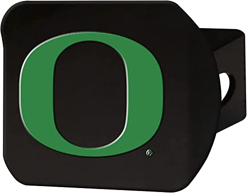 Oregon University Ducks Black Metal Hitch Cover with 3D Color Team Logo by FANMATS - Unique Round Molded Design – Easy Installation on Truck, SUV, Car - Ideal Gift for Die Hard NCAA Fan