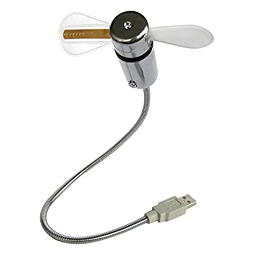 USB Mini Flexible Time Clock Fan with LED Light Real Time Display- Cool Gadget