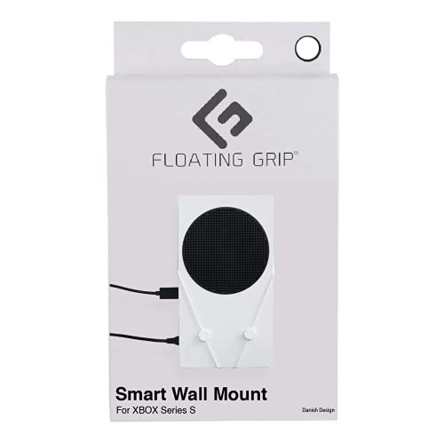 XBOX Series S Wall Mount Solution by FLOATING GRIP - Sleek Mounting Kit for Hanging XBOX Series S Gaming Console on the wall (Standard: Fits XBOX Series S, White)