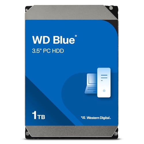 Western Digital 1TB WD Blue PC Internal Hard Drive HDD - 7200 RPM, SATA 6 Gb/s, 64 MB Cache, 3.5' - WD10EZEX
