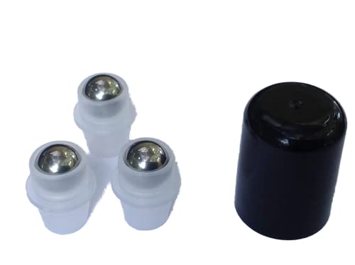 12 Stainless Steel Roller Ball Roll On Inserts for Essential Oil Bottles 5ml and 15ml Amber doTERRA and Young Living Bottles